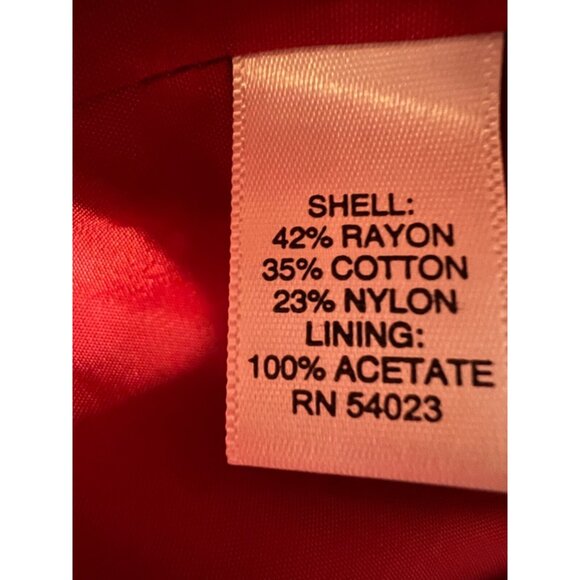 Banana Republic Sheath Dress 8 Red Stretch Lace Cap Sleeve Career Church Party - Picture 11 of 11